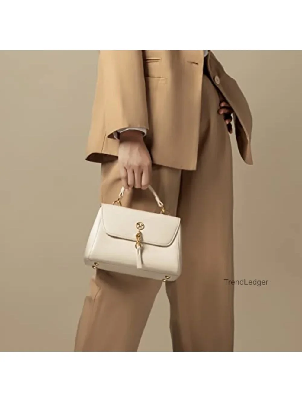 Small PU Leather Satchel Crossbody Bag Top Handle